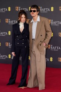LONDON, ENGLAND - FEBRUARY 22: Milly Alcock and Joseph Powell attend the EE BAFTA Film Awards 2026 at The Royal Festival Hall on February 22, 2026 in London, England. (Photo by Dominic Lipinski/Getty Images)