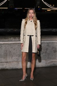 LONDON, ENGLAND - FEBRUARY 23: Lila Moss attends the Burberry show during London Fashion Week February 2026 at Old Billingsgate on February 23, 2026 in London, England. (Photo by Jeff Spicer/Getty Images)