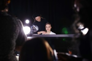 Backstage at the Area Fall 2026 ready-to-wear show at New York Fashion Week.