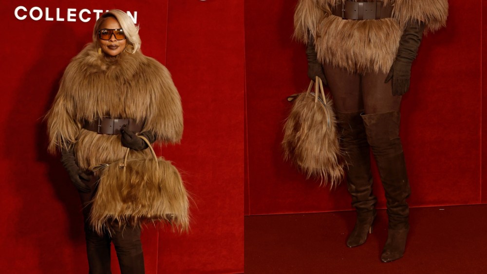 On Thursday night, Mary J. Blige attended the Michael Kors show in tall brown suede boots.