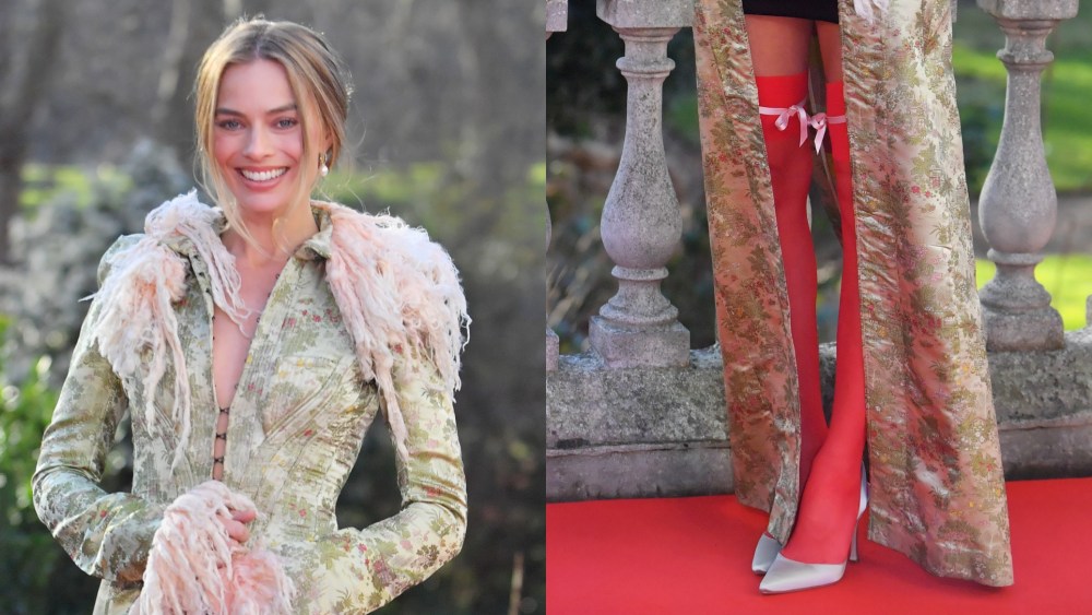 Margot Robbie attends the 'Wuthering Heights' London Photocall at Spencer House on February 4, 2026 in London, England.