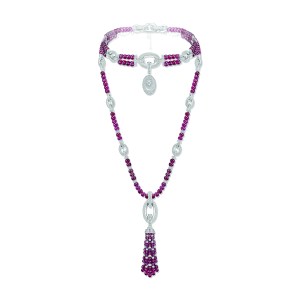 Messika Haute Joaillerie Collier Chocker Groove Grenat