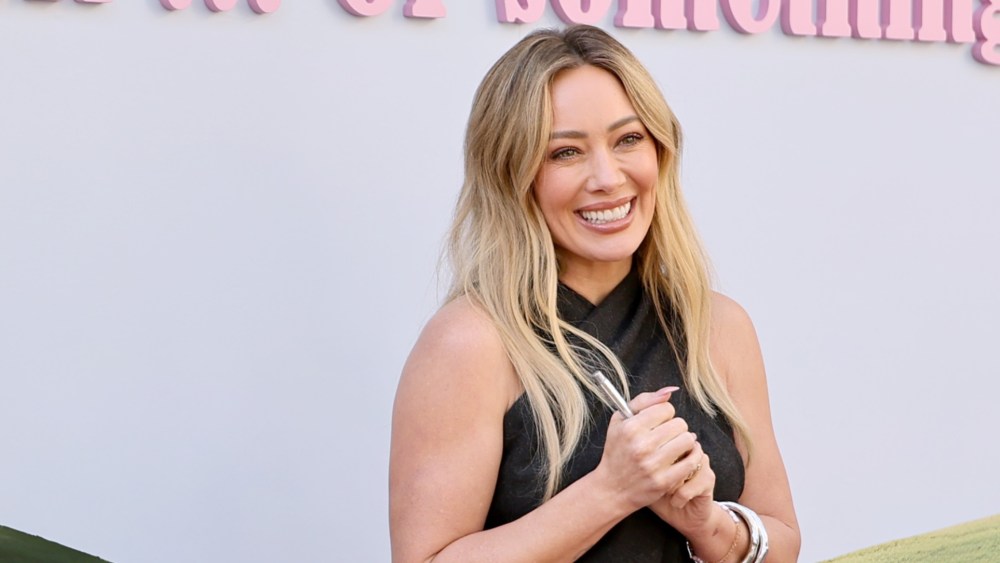 Hilary Duff at her "luck... or something" album celebration.