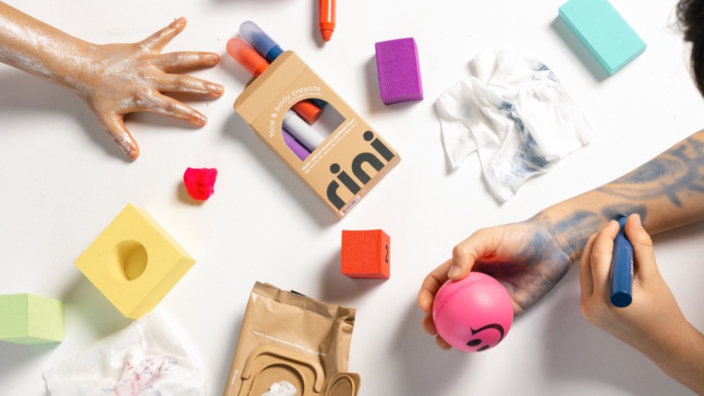 Rini launches body crayons and face wipes.