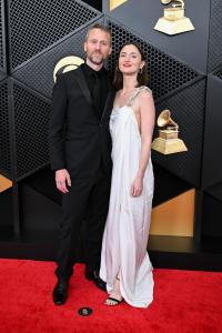 Anders Mouridsen and Kristen Hilkert at the 68th GRAMMY Awards held at the Crypto.com Arena on February 01, 2026 in Los Angeles, California.