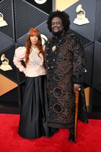 Ami Taf Ra and Kamasi Washington at the 68th GRAMMY Awards held at the Crypto.com Arena on February 01, 2026 in Los Angeles, California.