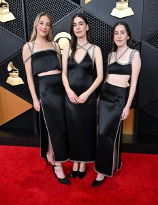 Este Haim, Danielle Haim and Alana Haim of Haim at the 68th GRAMMY Awards held at the Crypto.com Arena on February 01, 2026 in Los Angeles, California.