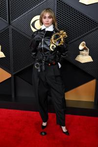 Miley Cyrus at the 68th GRAMMY Awards held at the Crypto.com Arena on February 01, 2026 in Los Angeles, California.