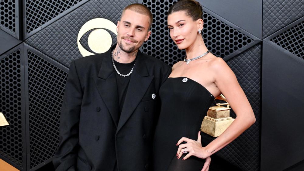 Justin Bieber and Hailey Bieber at the 68th GRAMMY Awards held at the Crypto.com Arena on February 01, 2026 in Los Angeles, California.