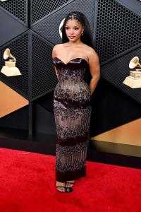 Halle Bailey at the 68th GRAMMY Awards held at the Crypto.com Arena on February 01, 2026 in Los Angeles, California.