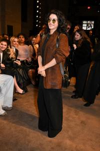 Odessa A'zion at the Coach fashion show as part of RTW Fall 2026 held at Cipriani on February 11, 2026 in New York, New York.