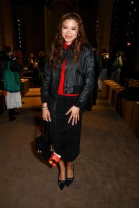 Storm Reid at the Coach fashion show as part of RTW Fall 2026 held at Cipriani on February 11, 2026 in New York, New York.