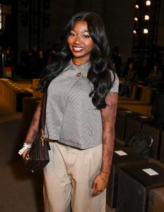 Kimberly Nwokorie at the Coach fashion show as part of RTW Fall 2026 held at Cipriani on February 11, 2026 in New York, New York.