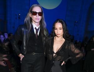 Jenna Lyons and Sai De Silva at the Prabal Gurung fashion show as part of RTW Fall 2026 on February 14, 2026 in New York, New York.