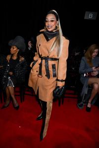 Monica at the LaQuan Smith fashion show as part of RTW Fall 2026 held at Chelsea Industrial on February 14, 2026 in New York, New York.