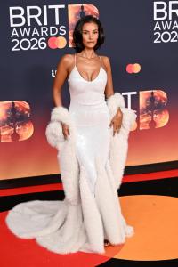 Maya Jama at The BRIT Awards 2026 held at Co-op Live on February 28, 2026 in Manchester, England.