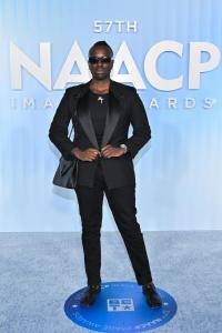 Jean-Claude Kali at the 57th NAACP Image Awards held at the Pasadena Civic Auditorium on February 28, 2026 in Los Angeles, California.