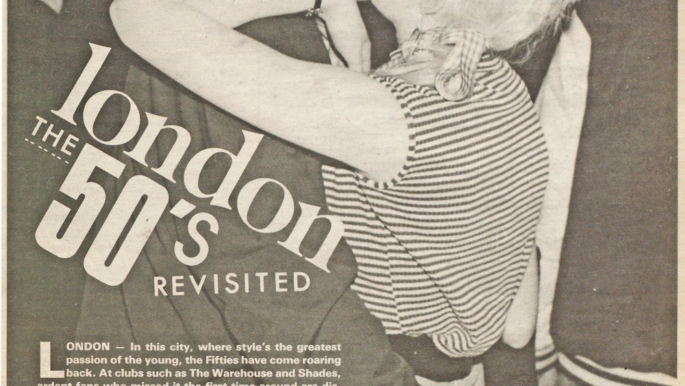 London The 50's Revisited, WWD, February 2, 1986.