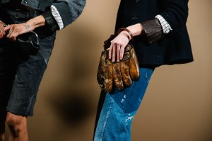 Backstage at the Coach Fall 2026 ready-to-wear show at New York Fashion Week.