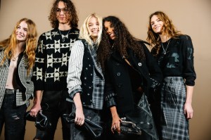 Backstage at the Coach Fall 2026 ready-to-wear show at New York Fashion Week.