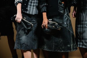 Backstage at the Coach Fall 2026 ready-to-wear show at New York Fashion Week.