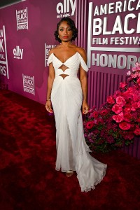 Aleshea Harris at the 8th annual American Black Film Festival Honors held at SLS Hotel on February 16, 2026 in Los Angeles, California.