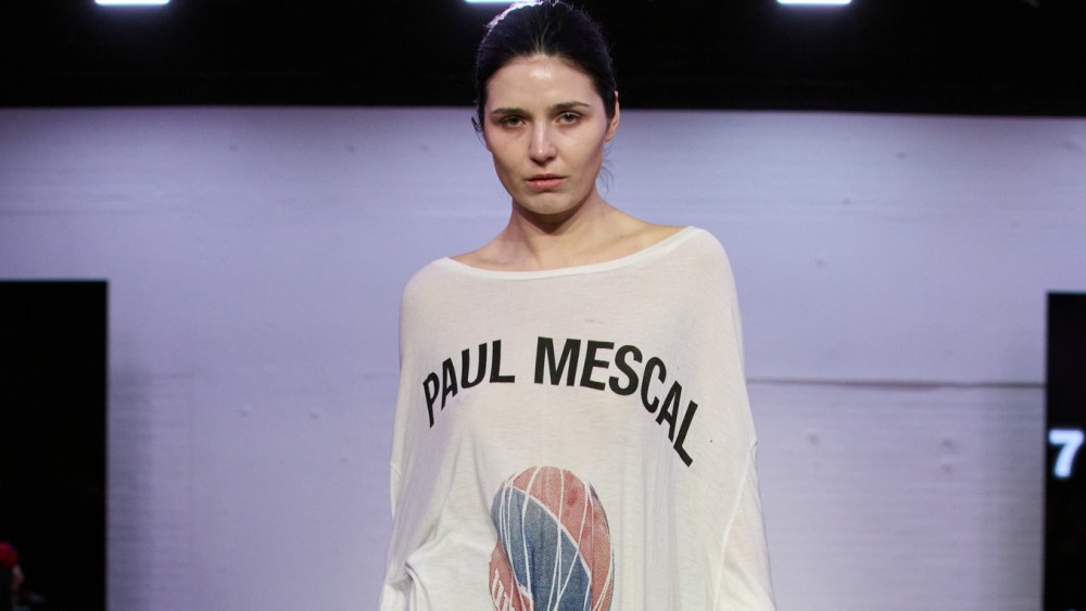 A look from Oli Clarke's Central Saint Martins Fall 2026 Ready-to-Wear Collection at London Fashion Week