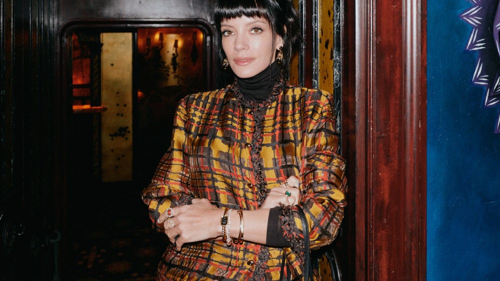 Lily Allen at Charles Finch and Chanel's 2026 pre-BAFTA party in a look from Chanel's spring 2026 show.