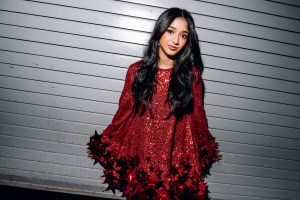 Maitreyi Ramakrishnan at the Christian Cowan fashion show as part of RTW Fall 2026 on February 13, 2026 in New York, New York.
