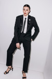 Lauren Chan at the Christian Cowan fashion show as part of RTW Fall 2026 on February 13, 2026 in New York, New York.