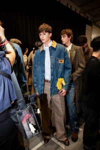 Backstage at Emporio Armani Fall 2026 Ready-to-Wear Collection at Milan Fashion Week