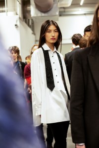 Backstage at Emporio Armani Fall 2026 Ready-to-Wear Collection at Milan Fashion Week