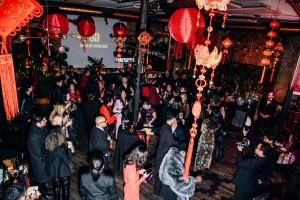 The scene at the Gold House Lunar New Year.