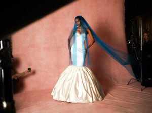 Backstage at Harris Reed Fall 2026 Ready-to-Wear Collection at London Fashion Week