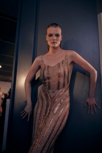 Backstage at Julien Macdonald Fall 2026 Ready-to-Wear Collection at London Fashion Week