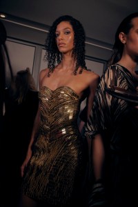 Backstage at Julien Macdonald Fall 2026 Ready-to-Wear Collection at London Fashion Week
