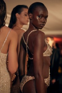 Backstage at Julien Macdonald Fall 2026 Ready-to-Wear Collection at London Fashion Week