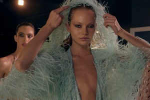 Backstage at Julien Macdonald Fall 2026 Ready-to-Wear Collection at London Fashion Week
