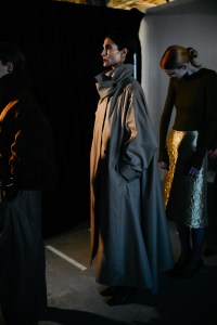 Backstage at the Kallmeyer Fall 2026 ready-to-wear show at New York Fashion Week.
