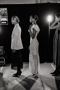 Backstage at the Kallmeyer Fall 2026 ready-to-wear show at New York Fashion Week.