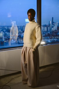 Backstage at the Kallmeyer Fall 2026 ready-to-wear show at New York Fashion Week.