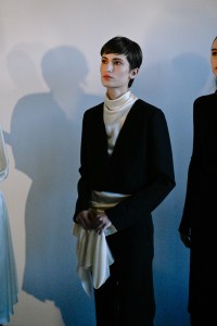 Backstage at the Kallmeyer Fall 2026 ready-to-wear show at New York Fashion Week.