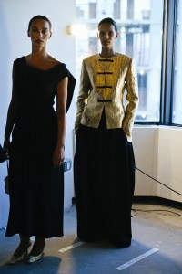 Backstage at the Kallmeyer Fall 2026 ready-to-wear show at New York Fashion Week.