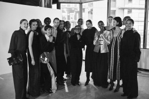 Backstage at the Kallmeyer Fall 2026 ready-to-wear show at New York Fashion Week.