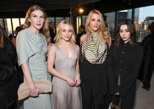 Lily Rabe, AnnaSophia Robb, Busy Philipps and Cristin Milioti at the Kallmeyer fashion show as part of RTW Fall 2026 on February 13, 2026 in New York, New York.