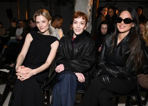 Louisa Jacobson, Britt Lower and Olivia Munn at the Kallmeyer fashion show as part of RTW Fall 2026 on February 13, 2026 in New York, New York.