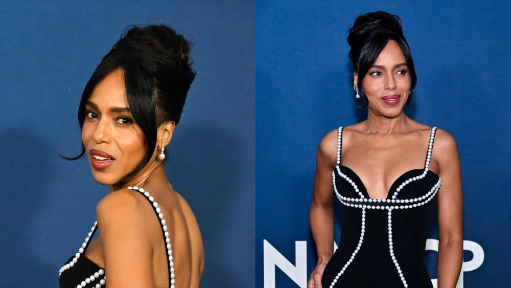 Kerry Washington wears Georges Hobeika for the NAACP Creative Honors