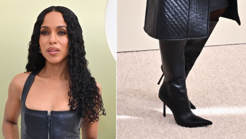 Kerry Washington in Paris Texas Lidia Boots at the Apple TV Press Day in Santa Monica, Calif. for "Imperfect Woman" on Tuesday.