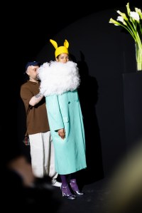 Backstage at Moschino Fall 2026 Ready-to-Wear Collection at Milan Fashion Week