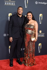 DJ Moore and Raven Battle at the 15th Annual NFL Honors held at the Palace of Fine Arts on February 05, 2026 in San Francisco, California.